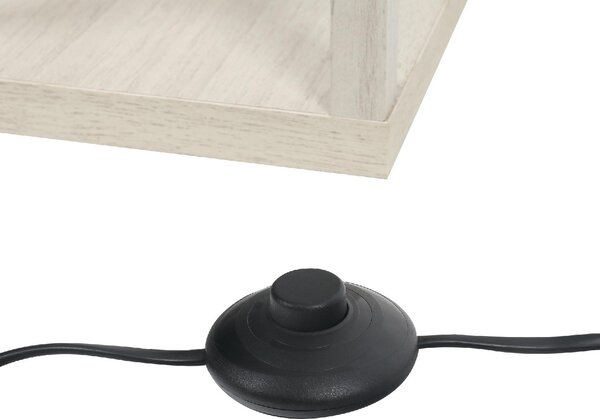 DecHome Lampada da Terra Moderna con 3 Ripiani colore Rovere