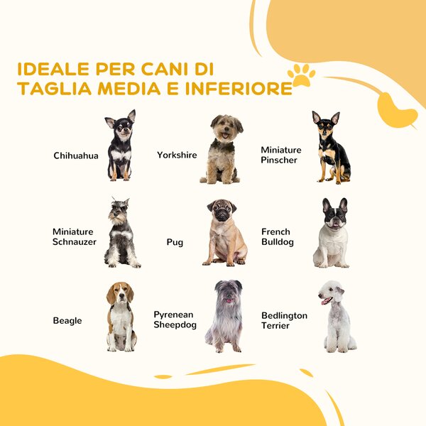 PawHut Cancellino per Cani Pieghevole a 3 Pannelli in Legno e Acciaio, 154x30x80 cm, Bianco | Aosom Italy