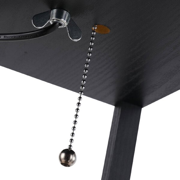 DecHome Lampada da Terra Moderna con 3 Ripiani Paralume Bianco colore Nero
