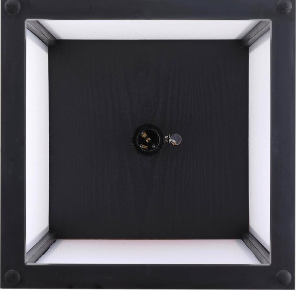 DecHome Lampada da Terra Moderna con 3 Ripiani Paralume Bianco colore Nero