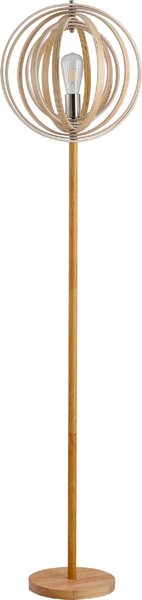 DecHome Lampada da Terra Moderna con Paralume Girevole Piantana colore Legno