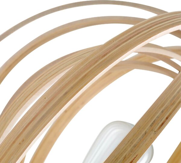 DecHome Lampada da Terra Moderna con Paralume Girevole Piantana colore Legno