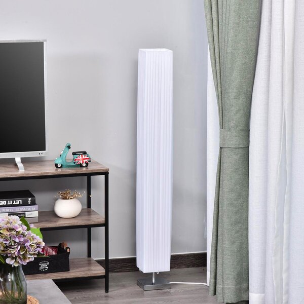 DecHome Lampada da Terra Moderna con Paralume in Tessuto colore Bianco - B31015
