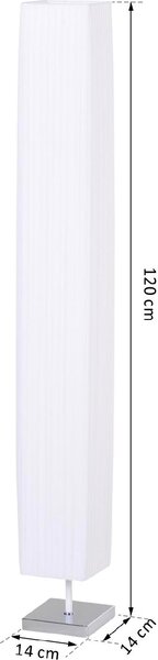 DecHome Lampada da Terra Moderna con Paralume in Tessuto colore Bianco - B31015