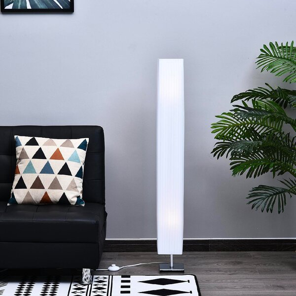 DecHome Lampada da Terra Moderna con Paralume in Tessuto colore Bianco - B31015
