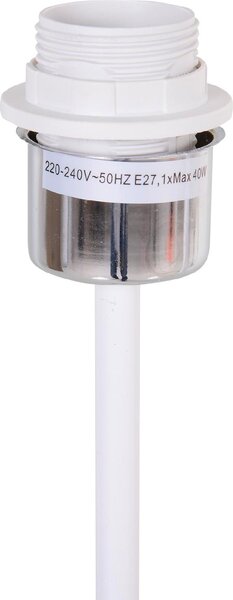 DecHome Lampada da Terra Moderna con Paralume in Tessuto colore Bianco - B31015