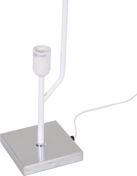 DecHome Lampada da Terra Moderna con Paralume in Tessuto colore Bianco - B31015