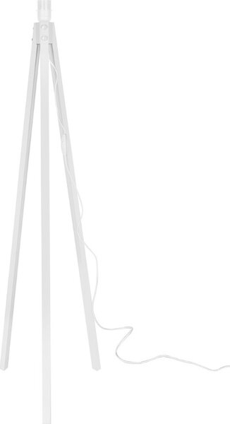 DecHome Lampada da Terra Stile Minimal in MDF Base a Tre Gambe Attacco E27 Interruttore On Off Dimensioni 36x125 cm colore Bianco - Rodi