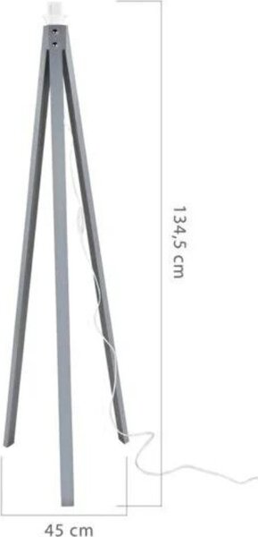 DecHome Lampada da Terra Stile Nordico in MDF e Tessuto Paralume in Tessuto Cilindrico Attacco E27 Interruttore On/Off Dimensioni 38x135 cm colore 