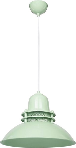 DecHome Lampadario a Sospensione Stile Moderno in Metallo Monoluce a Cupola Attacco E27 Dimensioni 34x95 cm colore Verde Menta - Tibet