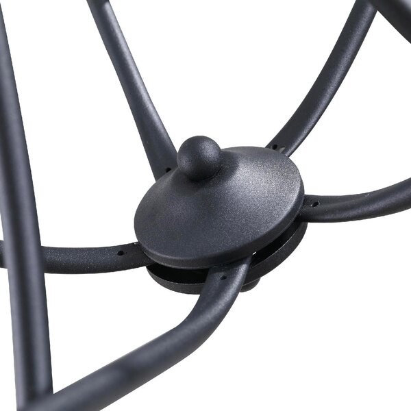 DecHome Lampadario Design Vintage Rustico a Soffitto con 5 Candelieri in Acciaio colore Nero
