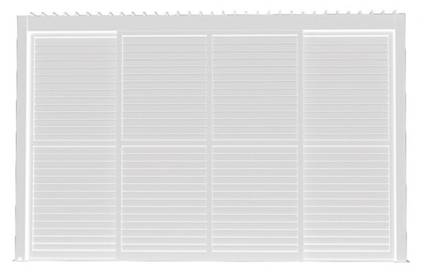 VivaGarden Laterale Scorrevole per Pergola Bioclimatica con Lamelle Orientabili 370 x 238 cm colore Bianco - GA802147-BIAN