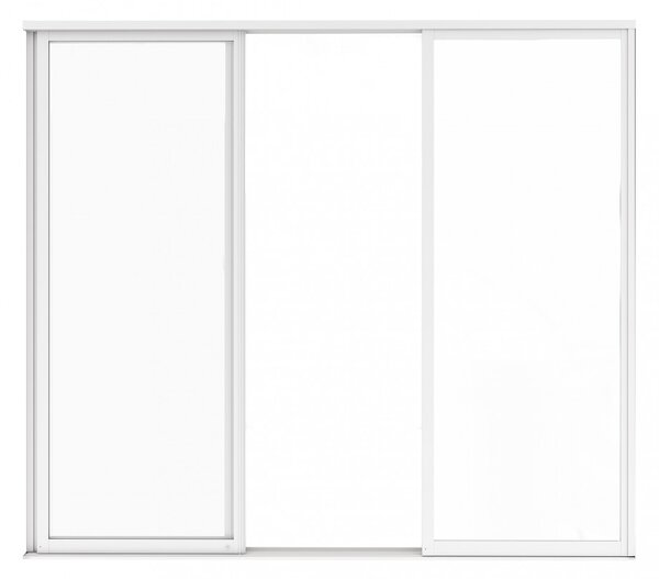 VivaGarden Laterale Scorrevole per Pergola Bioclimatica con Vetro 270 x 238 cm colore Bianco - GA802148-BIAN