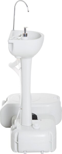 VivaGarden Lavabo da Esterno Portatile 2 Ruote Serbatoio Di Recupero e Serbatoio Di Acqua