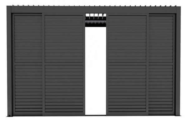 VivaGarden Laterale Scorrevole per Pergola Bioclimatica con Lamelle Orientabili 370 x 238 cm colore Antracite - GA802147-DGRE