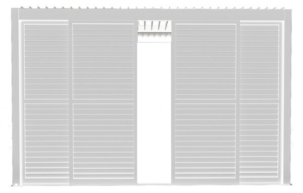 VivaGarden Laterale Scorrevole per Pergola Bioclimatica con Lamelle Orientabili 370 x 238 cm colore Bianco - GA802147-BIAN