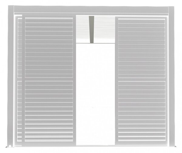 VivaGarden Laterale Scorrevole per Pergola Bioclimatica con Lamelle Orientabili 270 x 238 cm colore Bianco - GA802146-BIAN