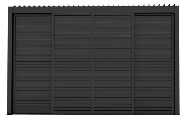 VivaGarden Laterale Scorrevole per Pergola Bioclimatica con Lamelle Orientabili 370 x 238 cm colore Antracite - GA802147-DGRE