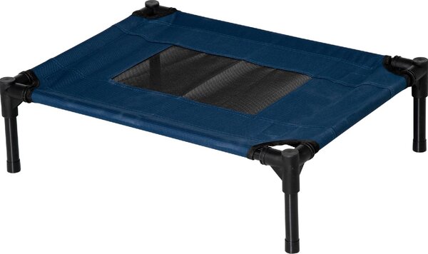 AllMyPets Lettino per Cani Rialzato con Seduta Traspirante in Acciaio e Tessuto 61x46x18 cm colore Blu - 67Q7DB