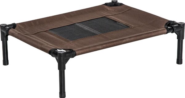 AllMyPets Lettino per Cani Rialzato con Seduta Traspirante in Acciaio e Tessuto 61x46x18 cm colore Nero/Caff - 13R7CF