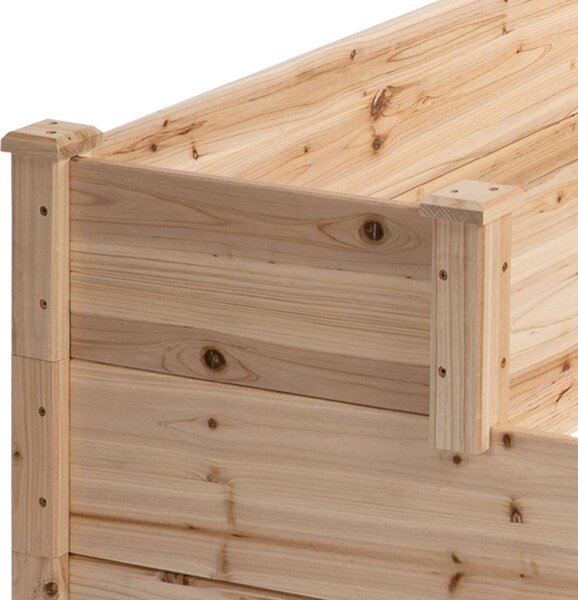 VivaGarden Lettino per Orto Rialzato 3 Livelli Fioriera in Legno per Piante - D45451
