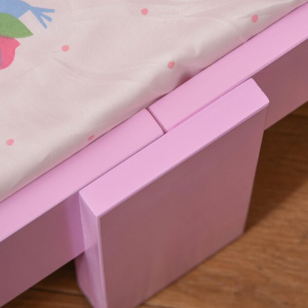 DecHome Letto per Bambini 3-6 anni con Sponde Laterali Anticaduta 143x73x60 cm in Legno colore Rosa