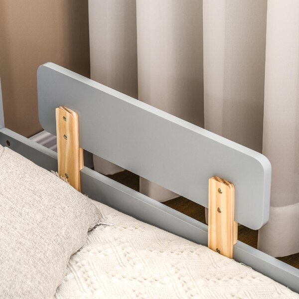DecHome Letto per Bambini 3-6 Anni con Sponde Laterali Anticaduta 143x76x49 cm Motivi a Stelle e Luna