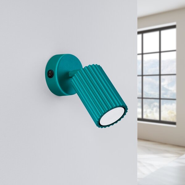 Brilagi - Faretto da parete LED CRESTO 1xGU10/10W/230V turchese