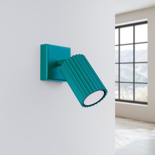 Brilagi - Faretto da parete LED CRESTO 1xGU10/10W/230V turchese
