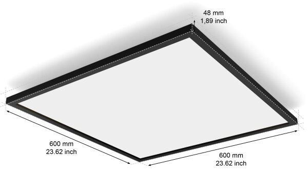 Philips - Plafoniera LED dimmerabile Hue AURELLE LED/39W/230V 60x60 cm nera