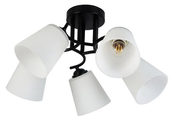 Plafoniera PAFOS 5xE27/15W/230V nera