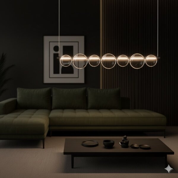 Lampadario LED a cavo ATOLA LED/19W/230V nero/trasparente