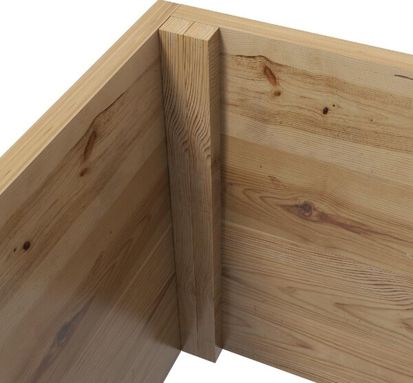 Brugel Letto per Orto con Traliccio e Pergola per Rampicanti con Fondo Aperto 160x55x183 cm colore Legno Naturale - 84DH0NDALT