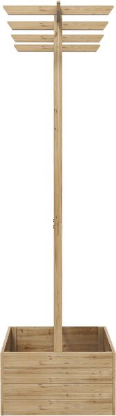 Brugel Letto per Orto con Traliccio e Pergola per Rampicanti con Fondo Aperto 160x55x183 cm colore Legno Naturale - 84DH0NDALT
