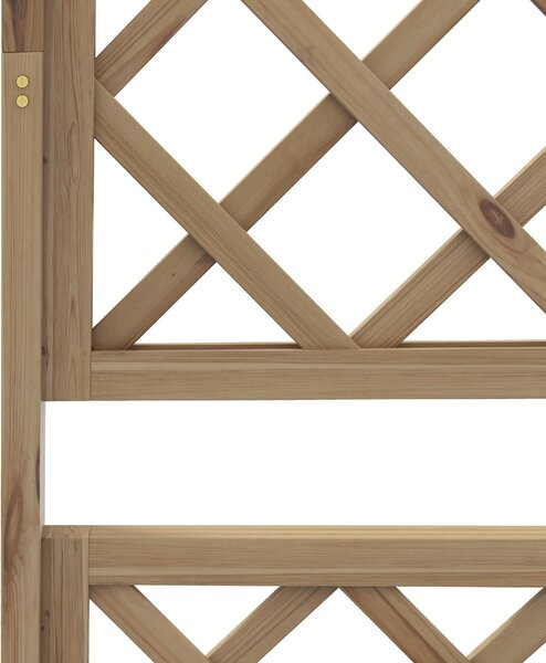 Brugel Letto per Orto con Traliccio e Pergola per Rampicanti con Fondo Aperto 160x55x183 cm colore Legno Naturale - 84DH0NDALT