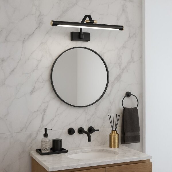 Illuminazione LED per specchio da bagno VINCI LED/12W/230V 40 cm IP44 nero