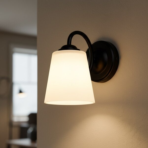 Lampada da parete PAFOS 1xE27/15W/230V nera