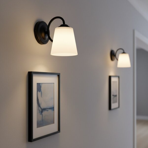 Lampada da parete PAFOS 1xE27/15W/230V nera