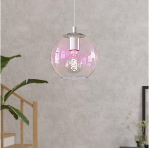 Eglo 901918 - Lampadario a sospensione con cavo ARISCANI 1xE27/60W/230V cromo lucido