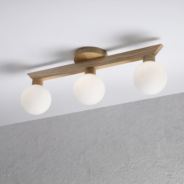 Plafoniera ANTONIO 3xG9/5W/230V rovere/bianco
