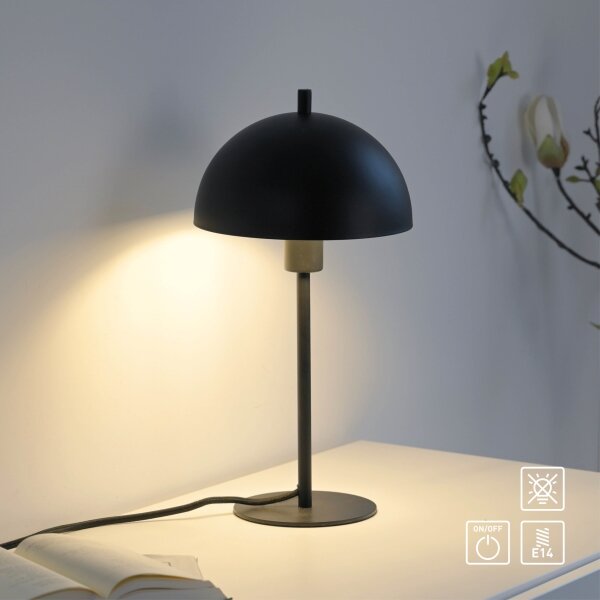 Schöner Wohnen 11726-18 - Lampada da tavolo ALI 1xE14/15W/230V nera