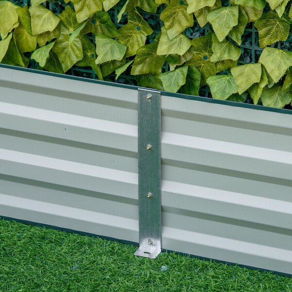 FORTUNO Set 2 Letti Rialzati Da Giardino Rotondi In Acciaio Zincato - 10,2 M² Totali, Per Esterni, Fioriera Per Verdure Ed Erbe - 4