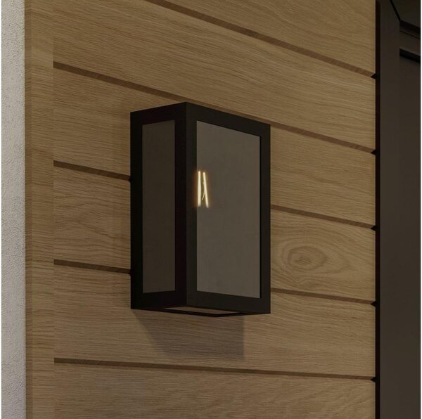 Eglo 33627 - Applique da esterno ALAMONTE SMOKE 1xE27/60W/230V IP44 nero