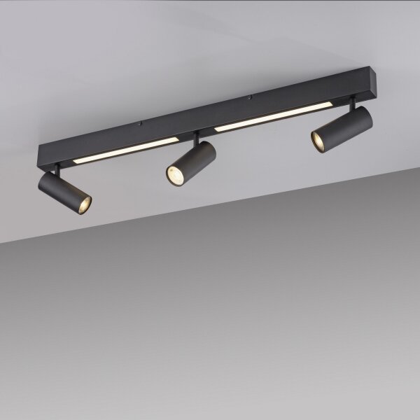 Schöner Wohnen 11794-18 - Faretto LED DANTE 3xGU10/10W+LED/14,4W nero