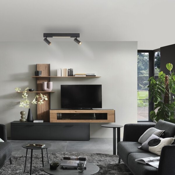 Schöner Wohnen 11793-18 - Faretto LED DANTE 2xGU10/10W+LED/7,2W nero