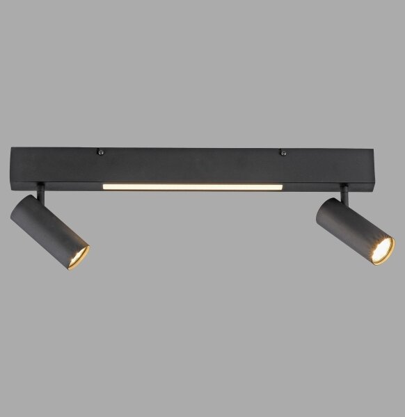 Schöner Wohnen 11793-18 - Faretto LED DANTE 2xGU10/10W+LED/7,2W nero