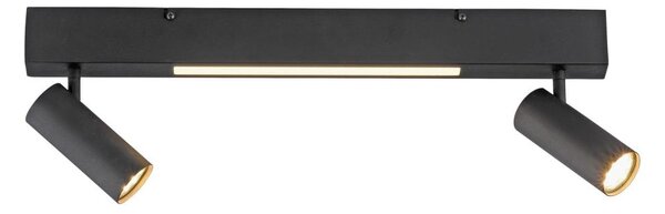 Schöner Wohnen 11793-18 - Faretto LED DANTE 2xGU10/10W+LED/7,2W nero