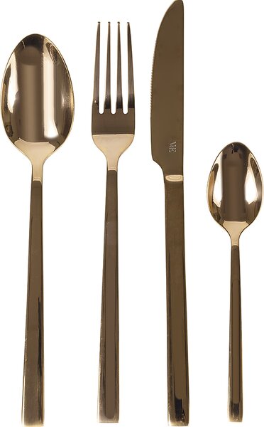 Villa deste Lexington Set 24 posate in acciaio copper lucido Colore Rame - 2197801
