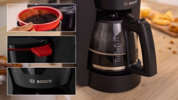 Bosch Macchina Caff Americano 10 tazze Macinato in Polvere Capacit 1,25 Litri colore Nero - TKA3M133