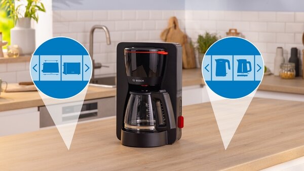 Bosch Macchina Caff Americano 10 tazze Macinato in Polvere Capacit 1,25 Litri colore Nero - TKA3M133